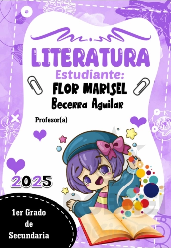 Anime Kawaii Literatura Caratula Lila